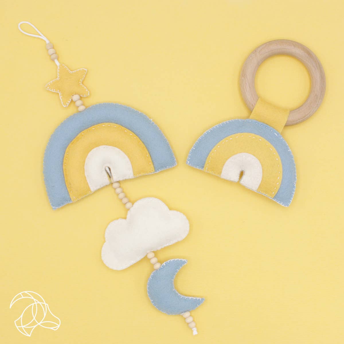 DIY Felt Pack - Rainbow Rattle - Blue