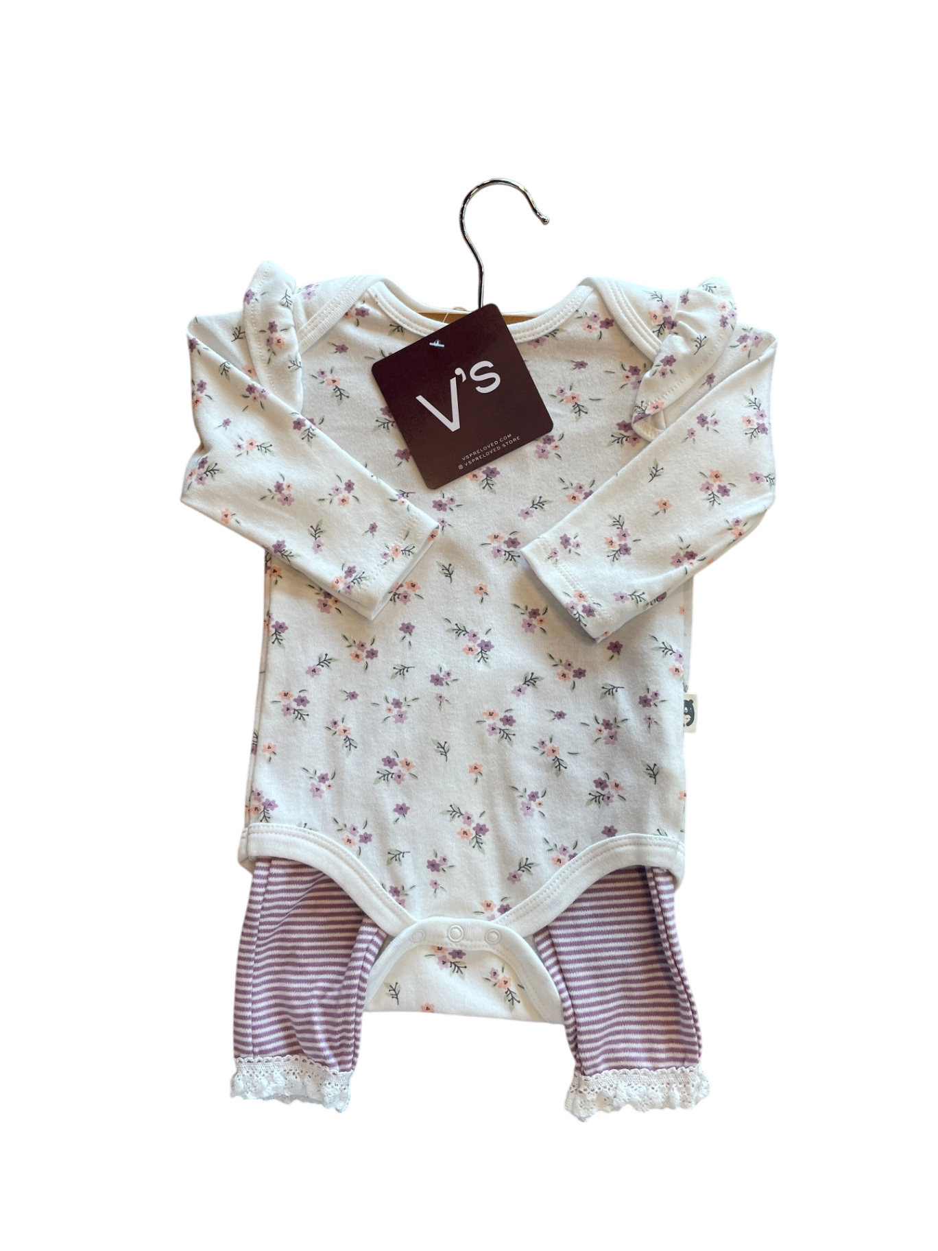 Rabbit + bear organic Baby Onesie set 68 Very Good