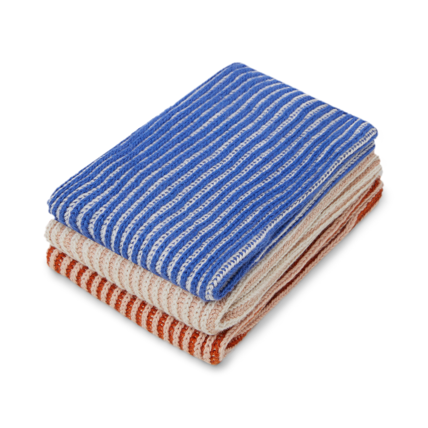 Reusable & Eco-Friendly Cotton Dishcloths - Ribbed: Cobalt