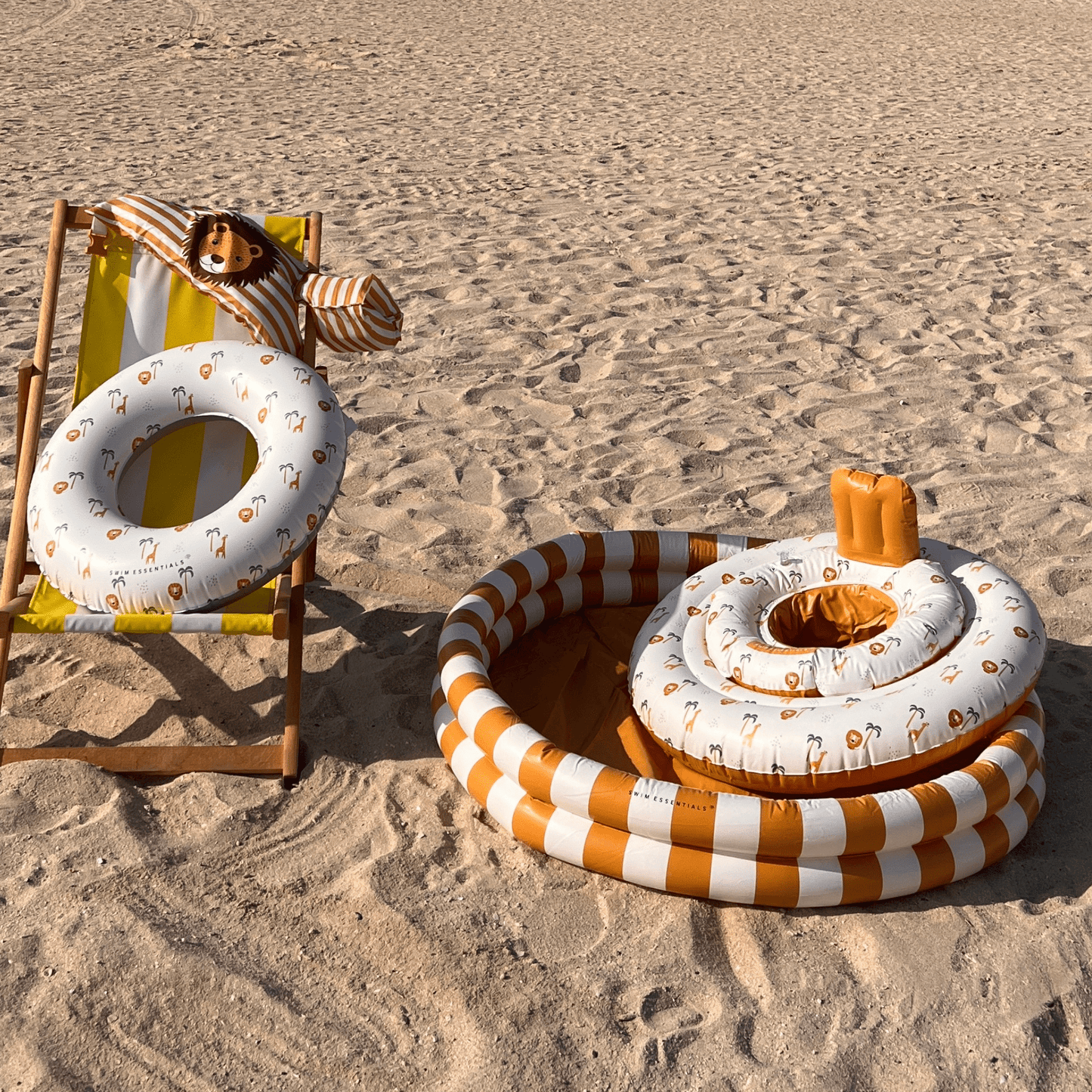 Swim Essentials - Swim Essentials | Flow Geel/Wit Baby Zwembad Ø 100 cm: Geel/Wit