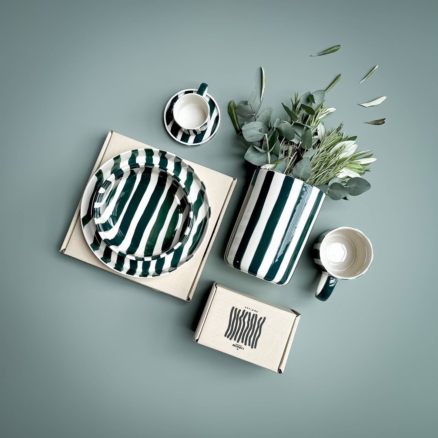 Bowl Stripes - gentle green