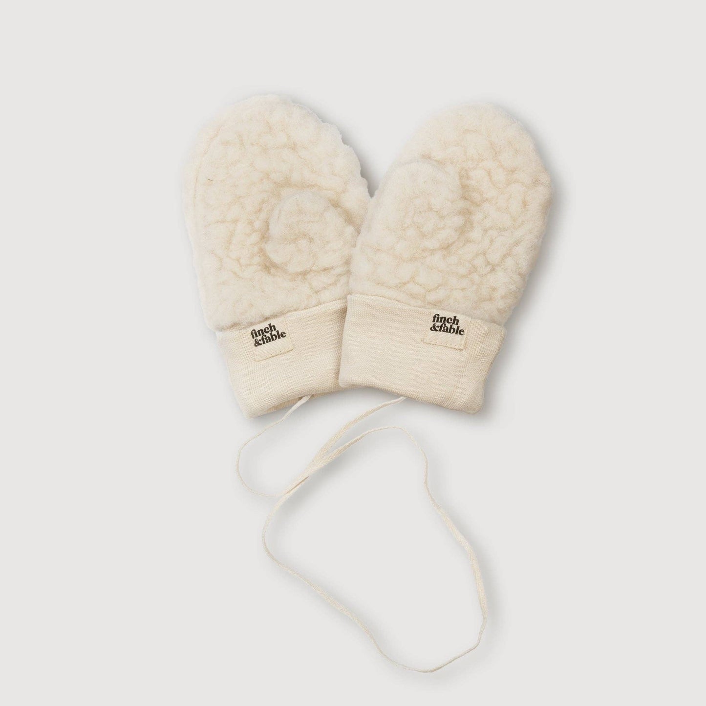 Finch & Fable - Wool Sherpa Mittens - Milk: 1-3 years (with thumb)