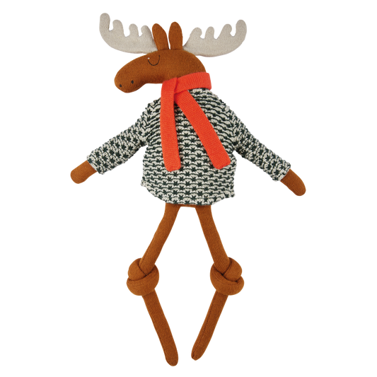 Cotton Knit Soft Toy Stuffed Animal Ragdoll  - Moose