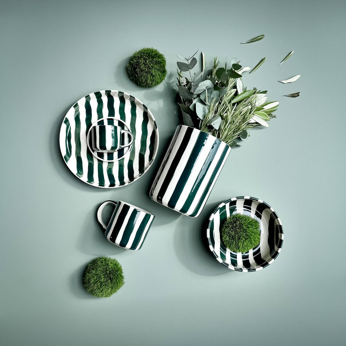 Bowl Stripes - gentle green