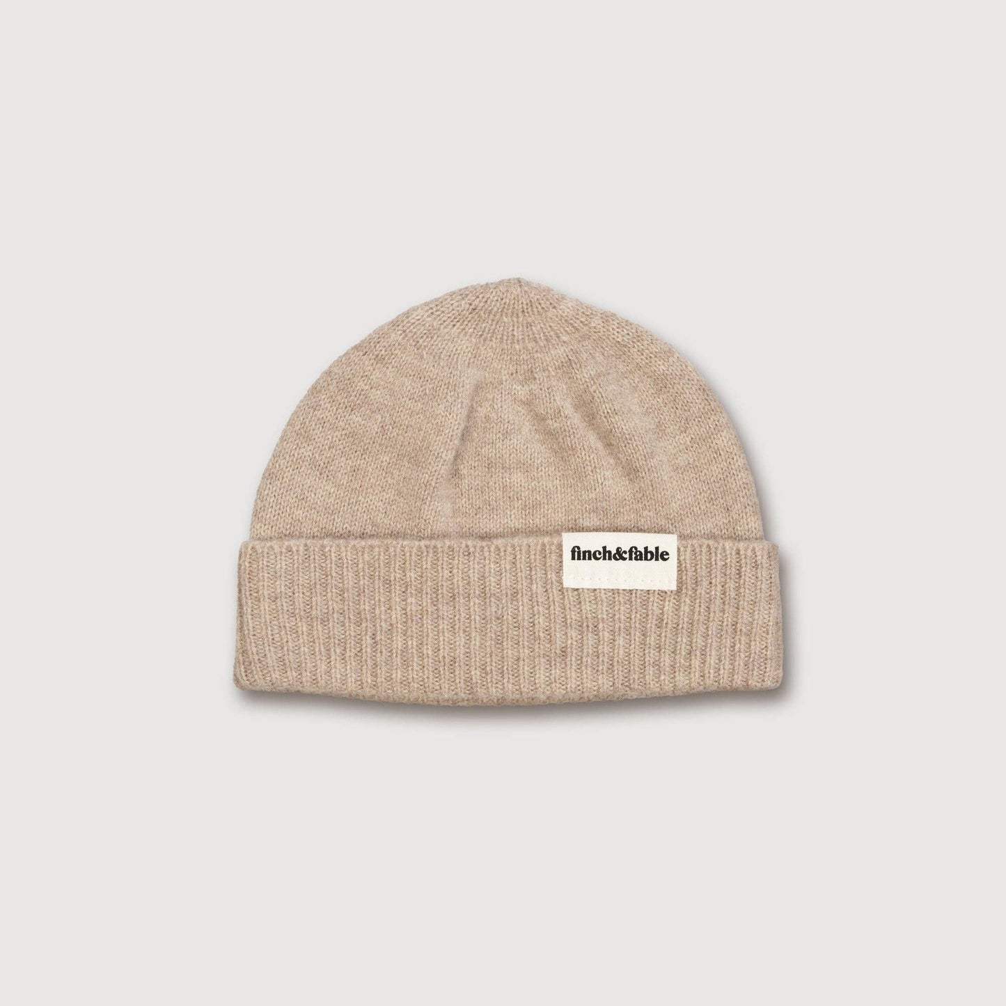 Finch & Fable - Wool Knitted Fisherman's Beanie - Oat: 1-3 years