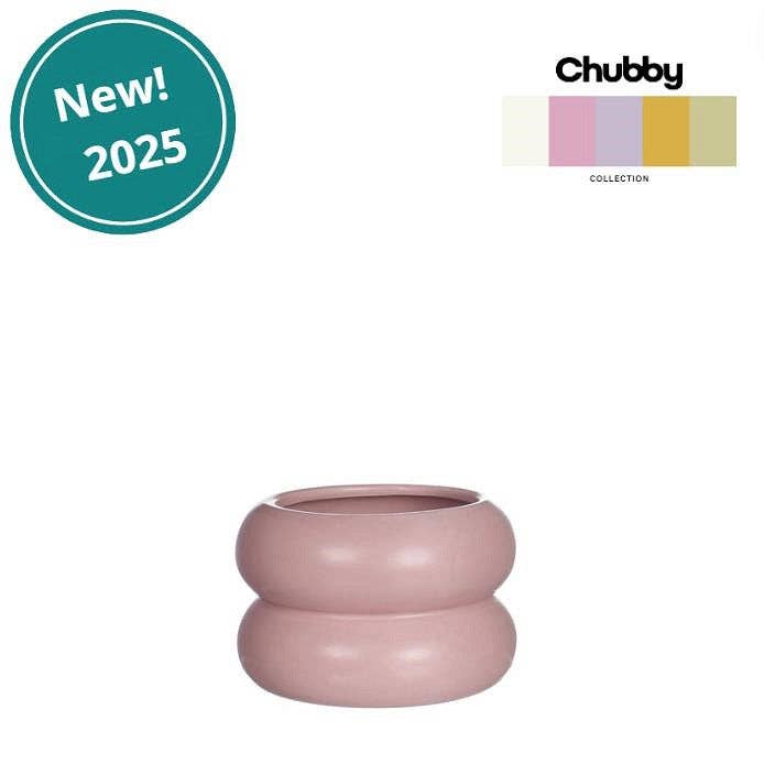 Wildflowers by Floriette - Chubby flowerpot Ø9 x h.6.4 cm pink
