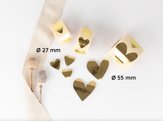 Heart sticker: 55mm