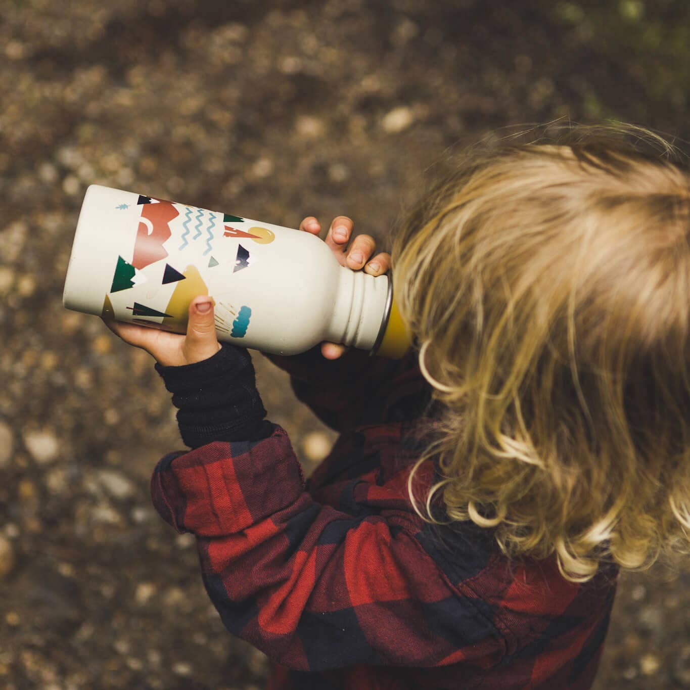 Stainless steel children's bottle - TINY WORLD- outdoor love
