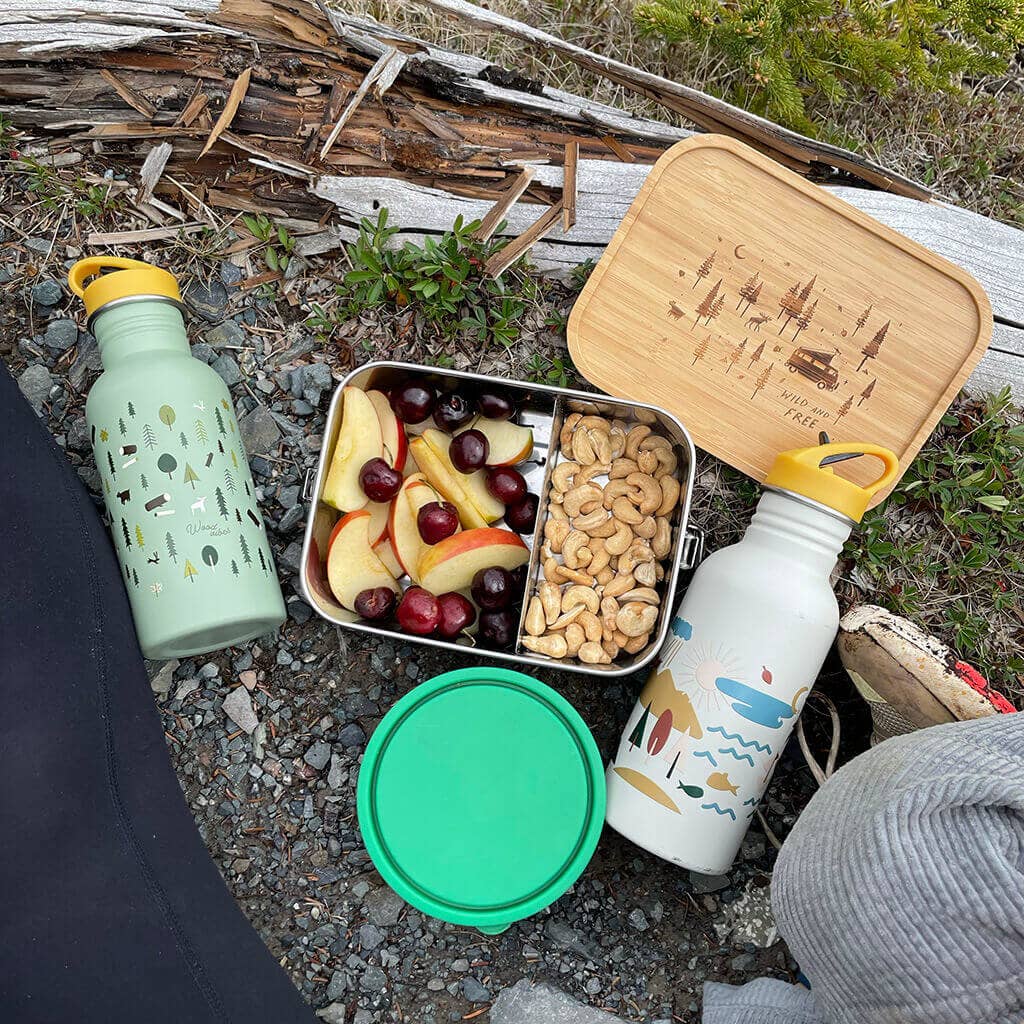 Stainless steel children's bottle - TINY WORLD- outdoor love