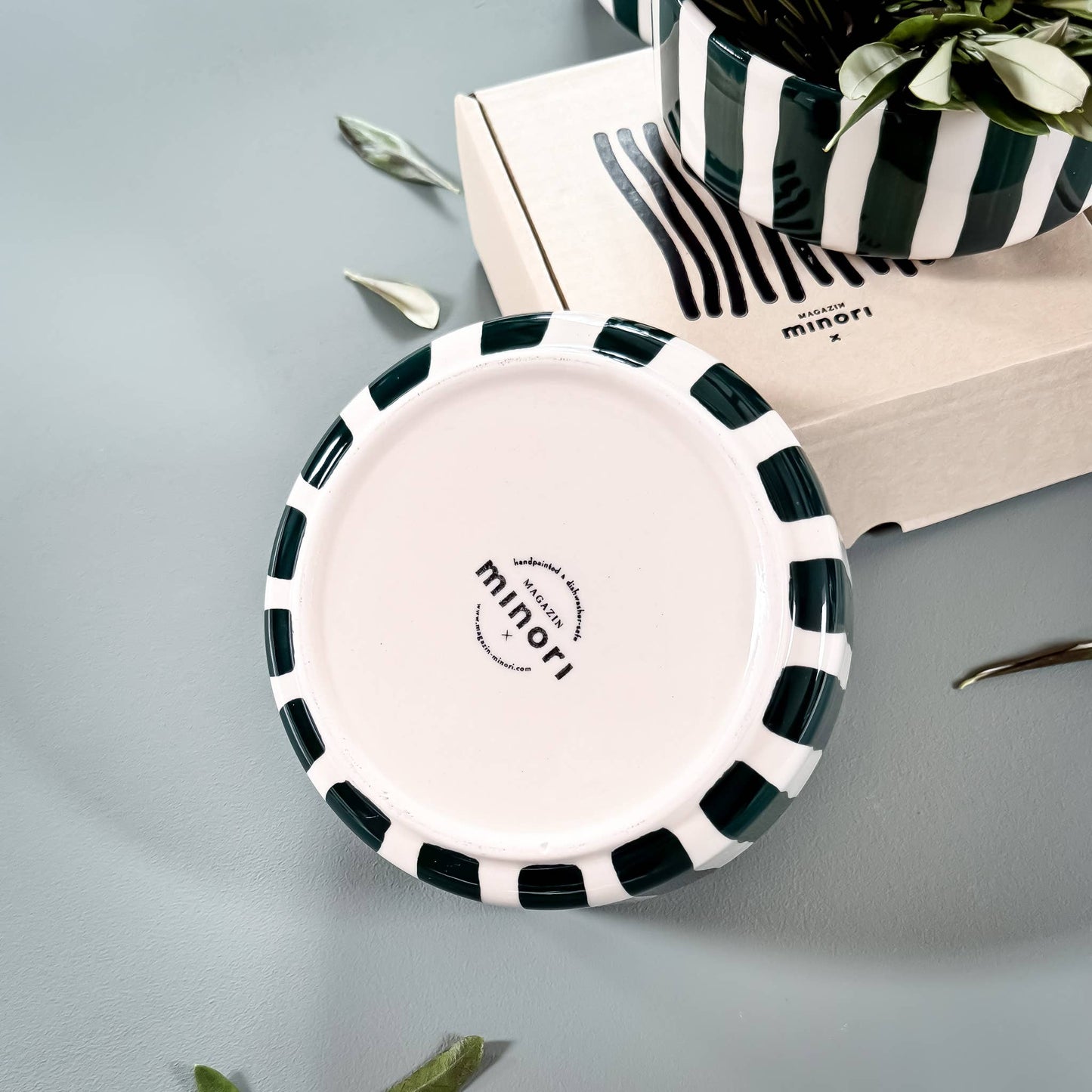 Bowl Stripes - gentle green