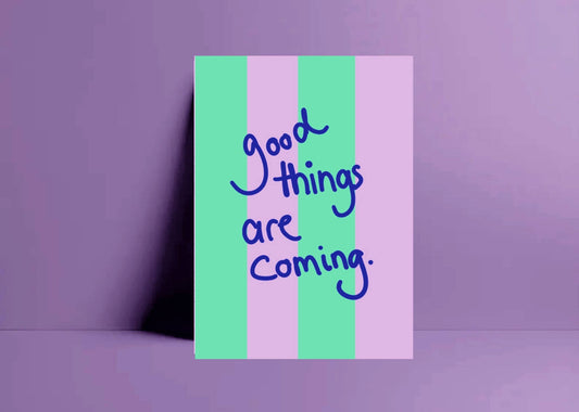 Ute Arnold / Hej.Ibiza - Postcard “Good things are coming”