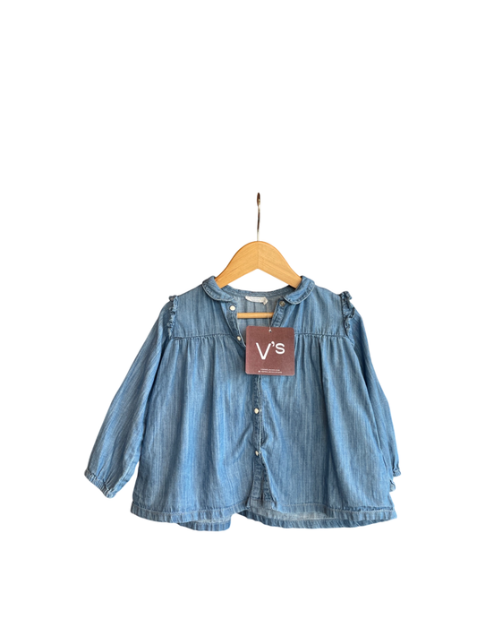 Bout’chou Girls' Denim Blouse 98 Very Good