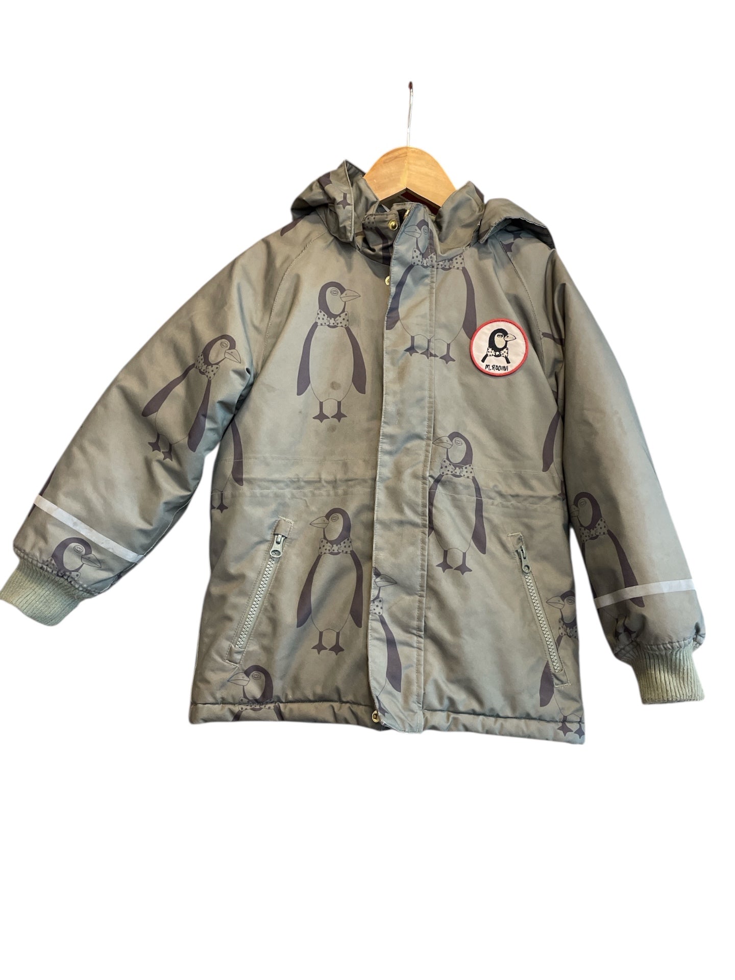 Mini Rodini Hooded Jacket 116- stains