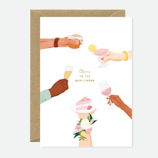 ALL THE WAYS TO SAY - Europe - Newlyweds Cheers - Greeting Card - Gold Foil