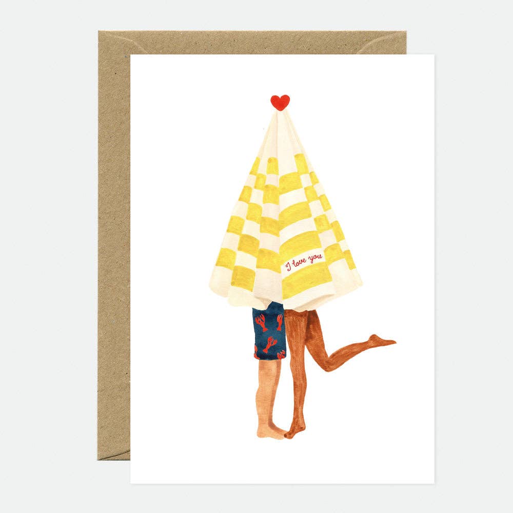 ALL THE WAYS TO SAY - Europe - Beach Umbrella - Love & friendship Greeting card