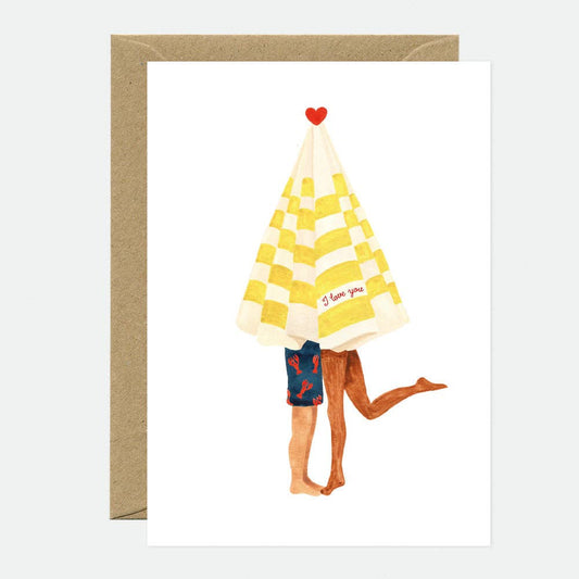 ALL THE WAYS TO SAY - Europe - Beach Umbrella - Love & friendship Greeting card