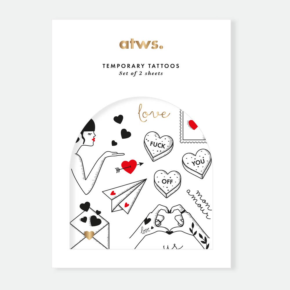 ALL THE WAYS TO SAY - Europe - Tattoos Love set