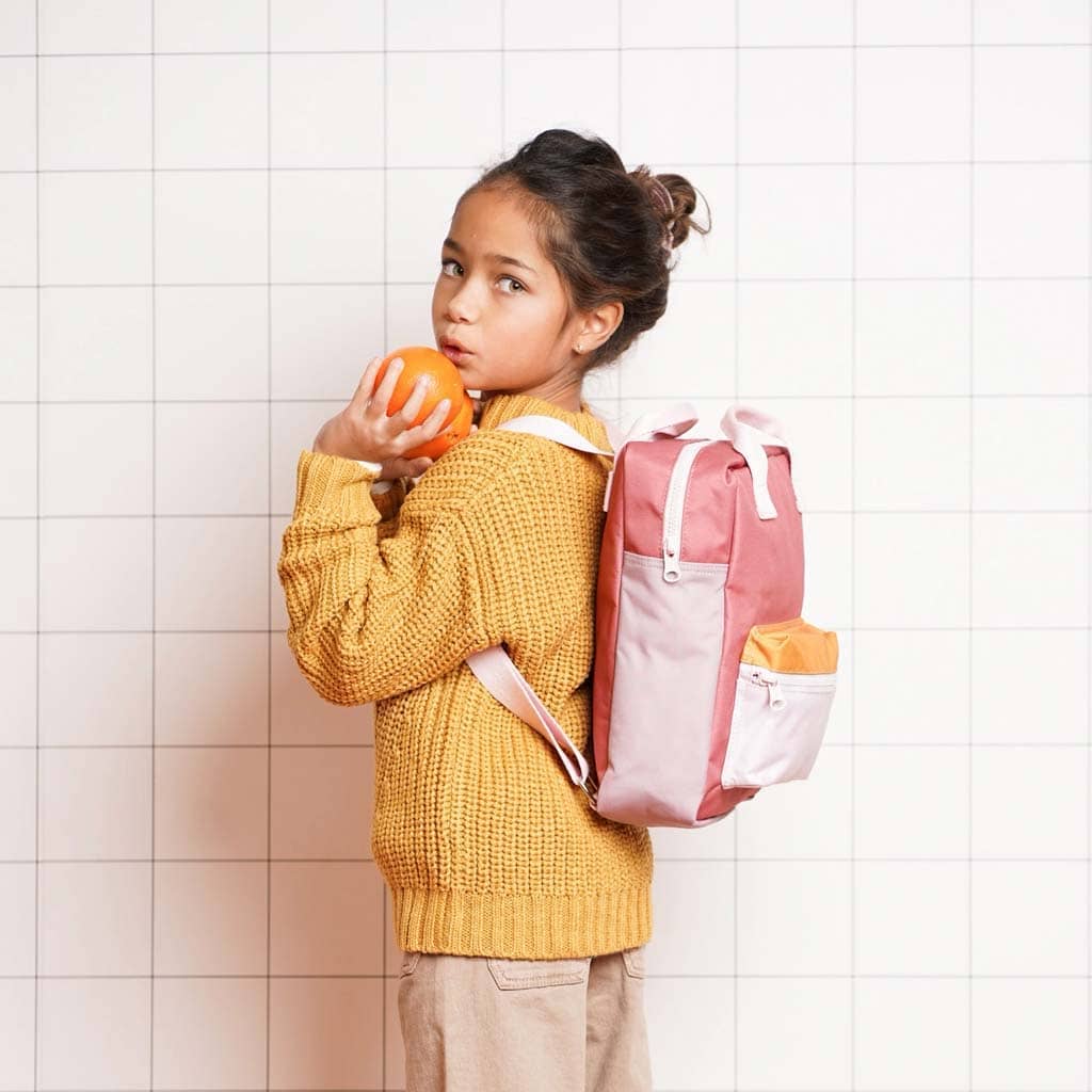 Colorblock Backpack — Vintage Pink