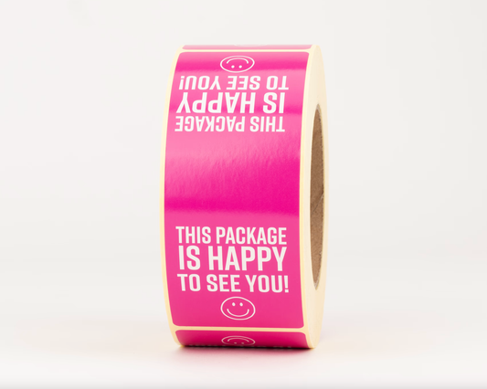 liebevoll verpackt - Stickers This package is happy to see you (490 stickers)