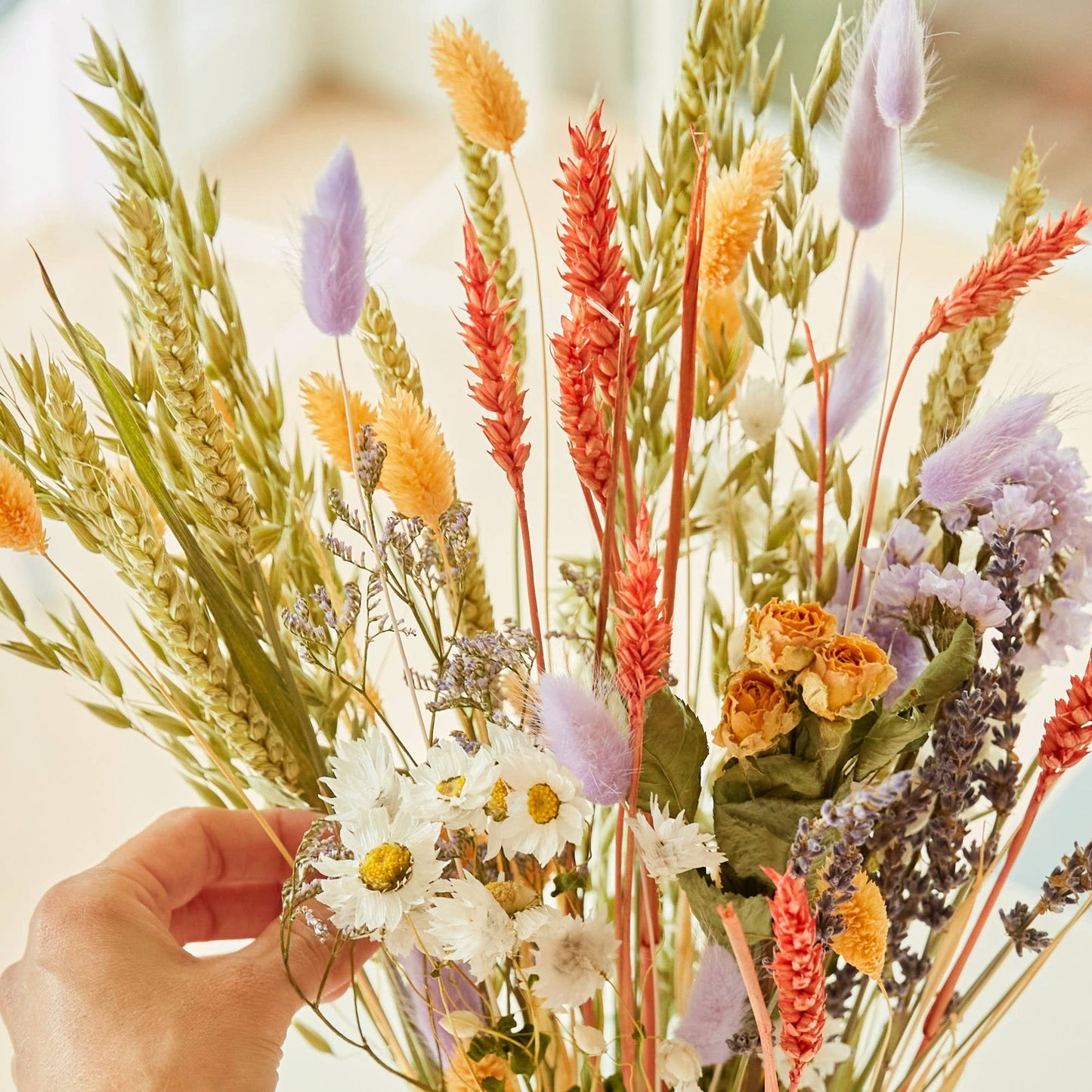 Wildflowers by Floriette - Dried Flowers - Field Bouquet Lavender Peach: Small