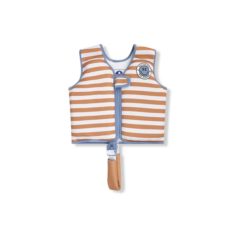 Swim Essentials - Swim Essentials | Bruin/Wit Gestreept Zwemvest 2-3 jaar: Bruin/Wit