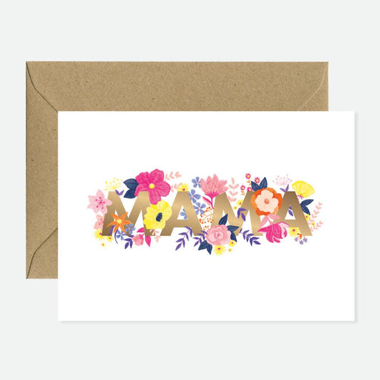 ALL THE WAYS TO SAY - Europe - Mama Flowers - Greeting Card - Gold Foil